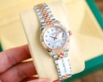 Rolex Datejust 28mm 904L Steel eta2671 Movement White Face Two-tone Rose Gold Strap Lady Watch